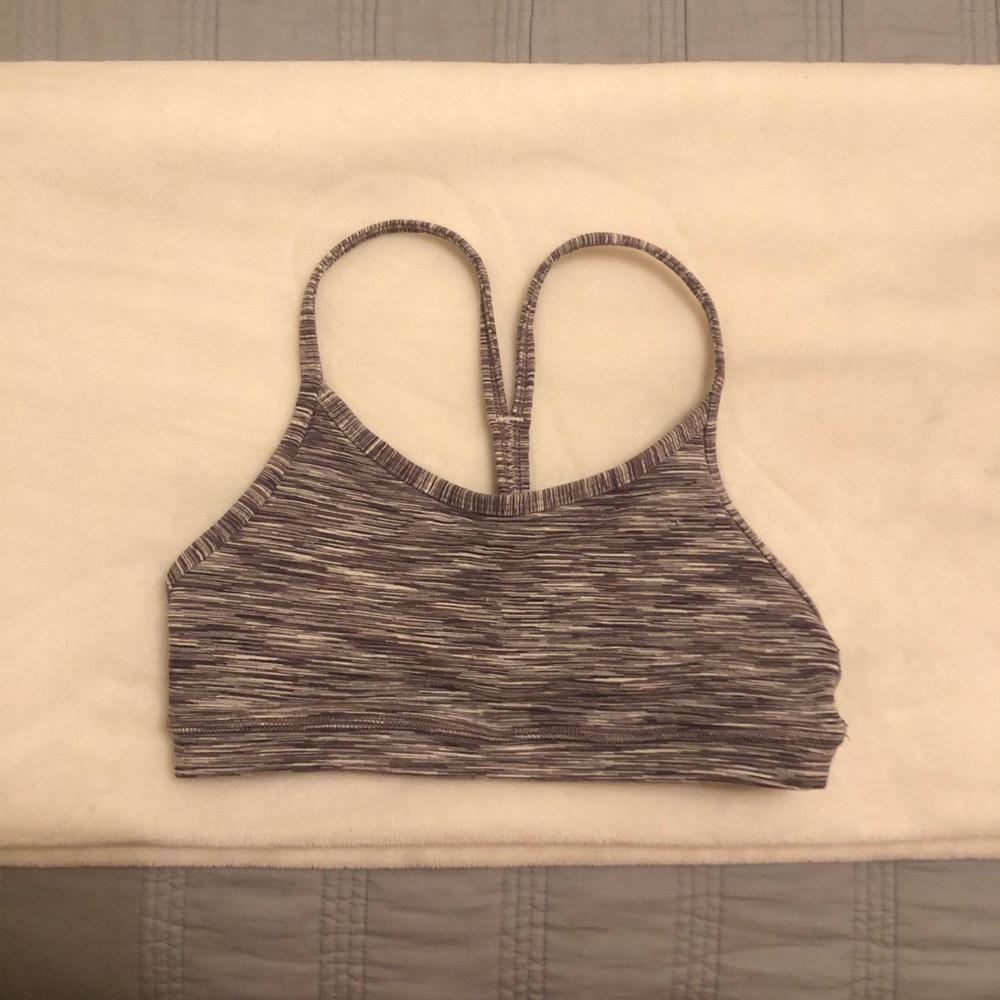 Grey Space Dye Flow Y Lululemon Bra